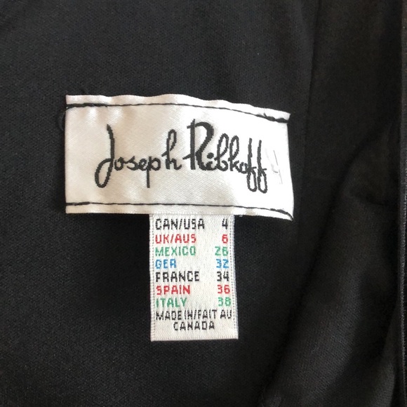 Joseph Ribkoff Womens Black MIDI Dress Velvet Sequins Lined Y2K Formal - Picture 5 of 9